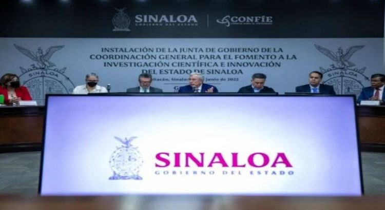 El gobernador instala la Junta de Gobierno de la Coordinación General para el Fomento a la Investigación Científica e Innovación del Estado de Sinaloa (CONFIE).