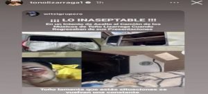 Le lanzan roca al camión de Toño Lizárraga