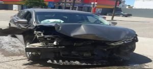 Accidente en el centro de Guasave