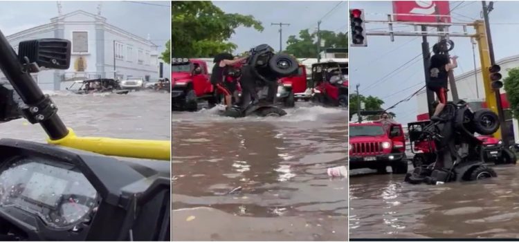 En Sinaloa aplicarán multas a quien se divierta en las inundaciones