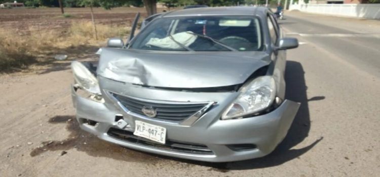 Accidente vial en la sindicatura de Bamoa Guasave