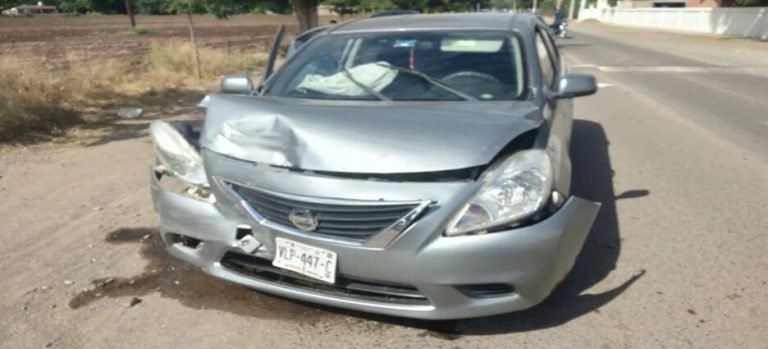 Accidente vial en la sindicatura de Bamoa Guasave