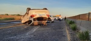 Volcadura en la carretera México 15