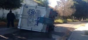 Volcadura en la carretera México 15