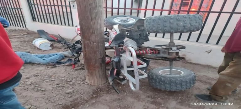 Peatón es arrollado por menores a bordo de una cuatrimoto