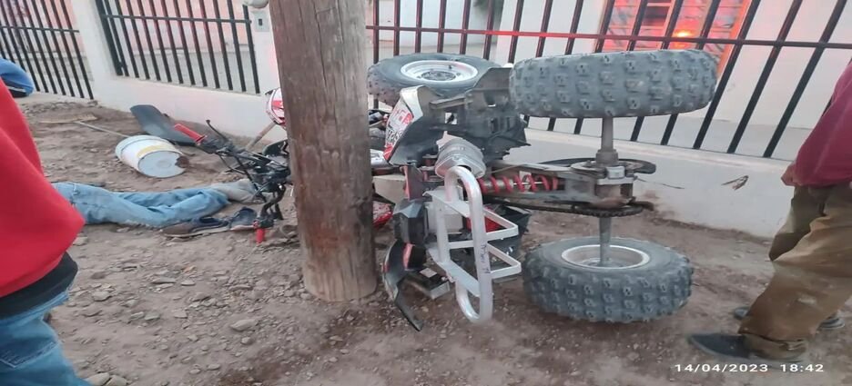 Peatón es arrollado por menores a bordo de una cuatrimoto