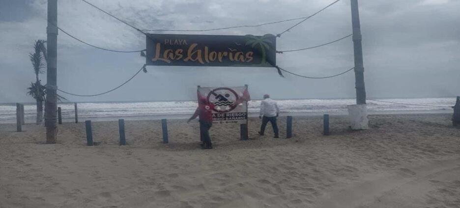 Cierran el acceso a la playa en Guasave por consecuencia del huracán ‘Beatriz’