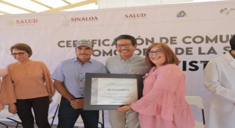Buenavista es certificada como Comunidad Promotora de la Salud