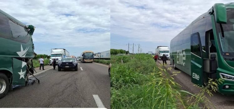 Tráiler impacta a autobús de pasajeros sobre la México 15 y deja dos mujeres lesionadas
