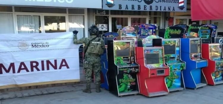 Semar asegura 46 máquinas tragamonedas en Sinaloa