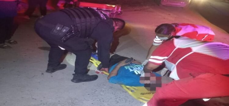 Motociclista sufre accidente tipo derrape