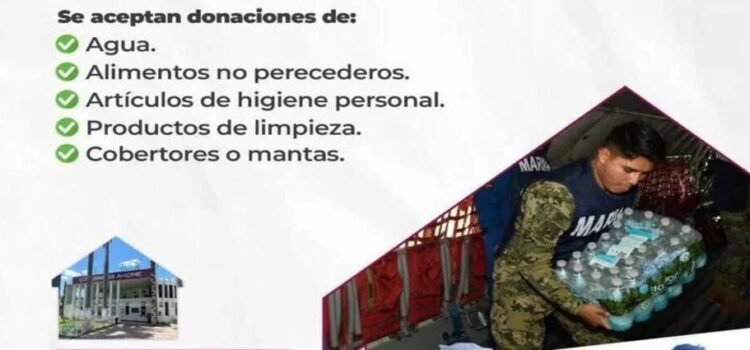 DIF Guasave abre centros de acopio para familias de Veracruz