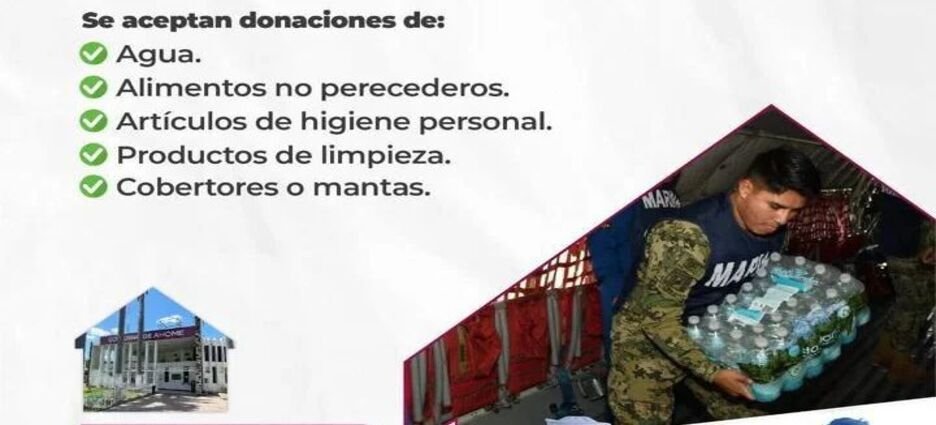DIF Guasave abre centros de acopio para familias de Veracruz